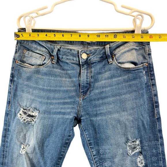 Mavi Jeans Co. Womens Size 30 Distressed Straight Bohemian Tribal Print Denim - Picture 7 of 16